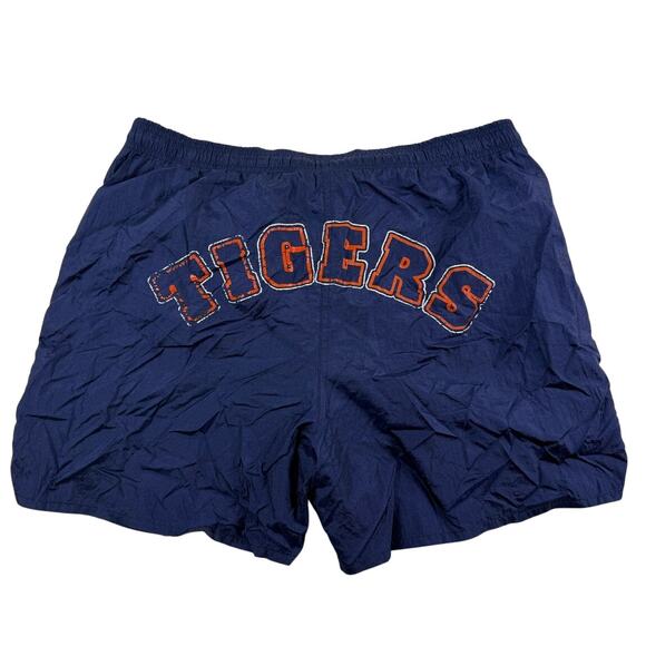 Vintage Detroit Tigers MLB Baseball Swim Trunks Shorts Navy 90s Size Large - Picture 1 of 6